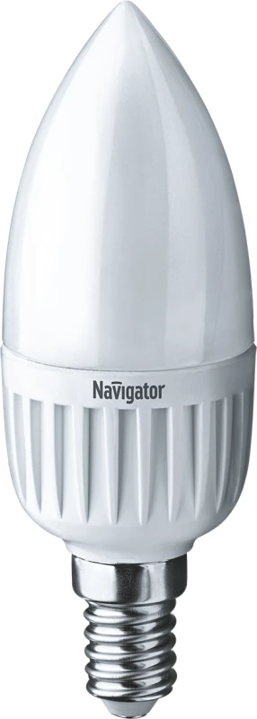 Лампа светодиодная 61 249 NLL-P-C37-5-230-6.5K-E14-FR 5Вт свеча матовая 6500К холод. бел. E14 425лм 176-264В Navigator 61249