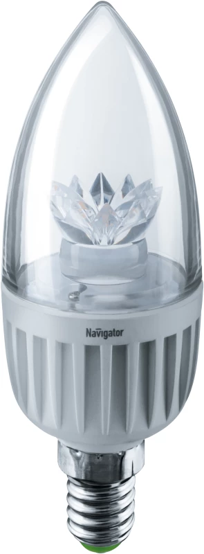 Лампа светодиодная 71 853 NLL-C37-7-230-4K-E14-CL 7Вт свеча 4000К нейтр. бел. E14 525лм 176-264В Navigator 71853