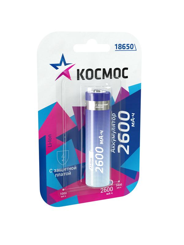 Фото Космос KOC18650Li-ion26PBL1