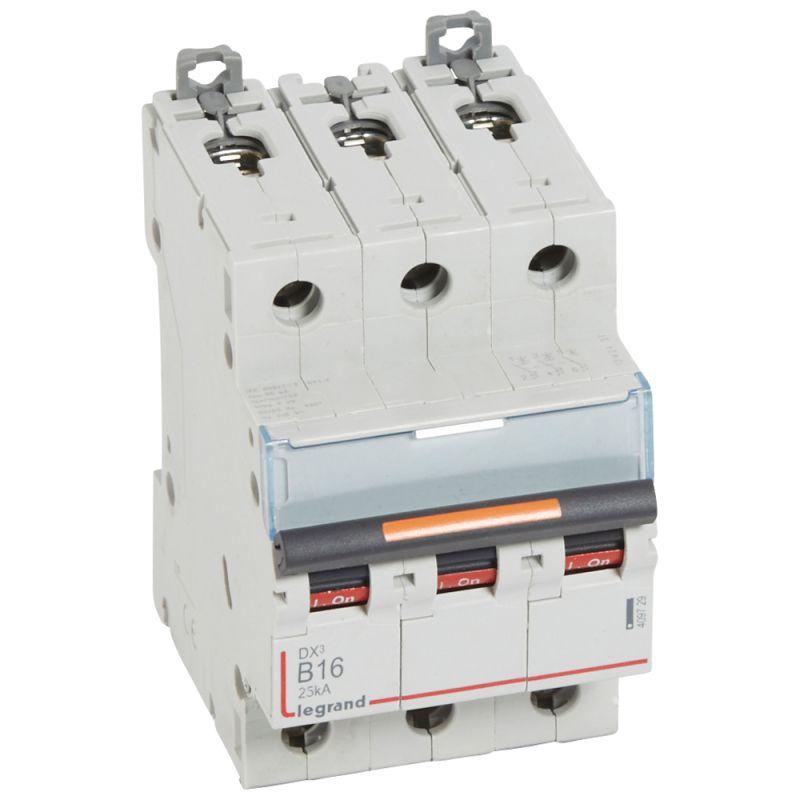 Legrand Выключатель автоматический модульный 3п B 16А 25кА DX3 3мод. 400В Leg 409729
