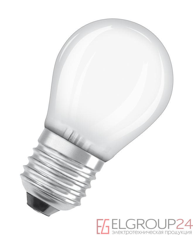 Лампа светодиодная филаментная PARATHOM CL P GL FR 25 non-dim 2.5W/827 2.5Вт 2700К тепл. бел. E27 250лм P угол пучка 300град. 220-240В (замена 25Вт) матов. стекло OSRAM 4058075590212 0
