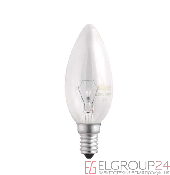 Лампа накаливания B35 240V 40W E14 clear JazzWay 3320539