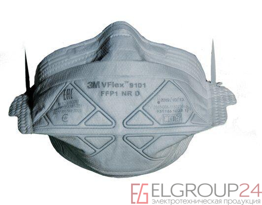 Полумаска противоаэрозольная фильтрующая складная класс защиты FFP1 NR D (4 ПДК) станд. размер 3М 7100102661
