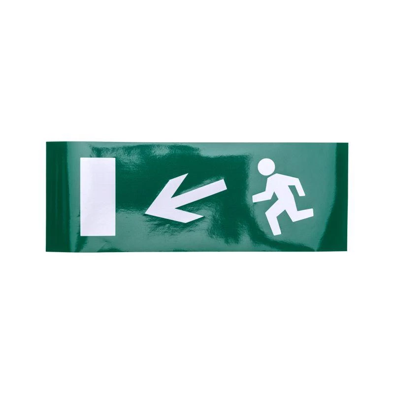 Наклейка для аварийного светильника "Направление к эвакуационному выходу налево вниз" Rexant 74-0120-1