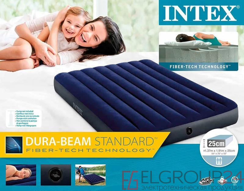 Кровать надувная Full Classic Downy Bed 137х191х25см F (64758) INTEX 6941057412450 4