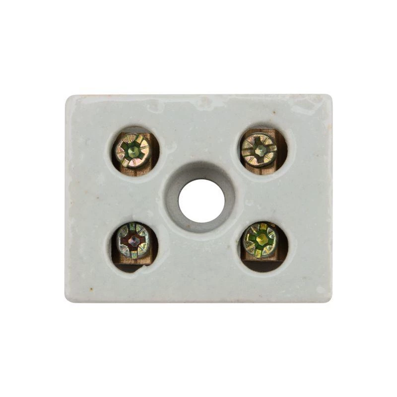 Клемма керамическая винтовая 16кв.мм 2 пары контактов с крепежным отверстием (уп.50шт) Rexant 07-6224