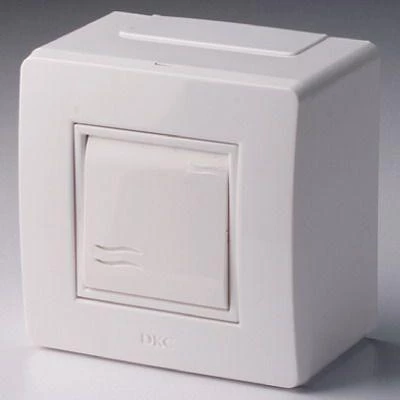Коробка с выключателем 1-кл. 2мод. ОП Brava 16А IP20 PDD-N60 бел. DKC 10002