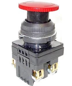 Выключатель кнопочный КЕ-201 У2 исп.2 1з+1р гриб с фиксацией IP54 10А 660В красн. Электротехник ET561481