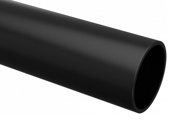 EKF Труба гладкая ПВХ жесткая d20мм черн. (дл.3м) Plast  trg-20b-3m
