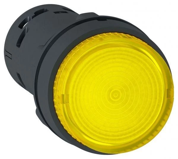 Кнопка с подсветкой 22мм 24В желт. SchE XB7NJ08B1