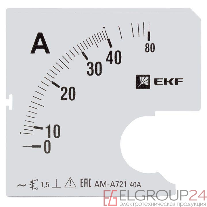 Шкала сменная для A721 80/5А-1.5 PROxima EKF s-a721-80