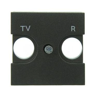 Накладка для TV-R розетки 2мод. Zenit антрацит ABB 2CLA225080N1801