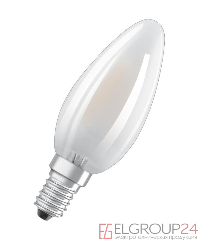 Лампа светодиодная филаментная LED SUPERSTAR+ CL B GL FR 40 dim 3.4W/940 3.4Вт 4000К нейтр. бел. E14 470лм B угол пучка 300град. 220-240В диммир. (замена 40Вт) матов. стекло OSRAM 4058075602793 0