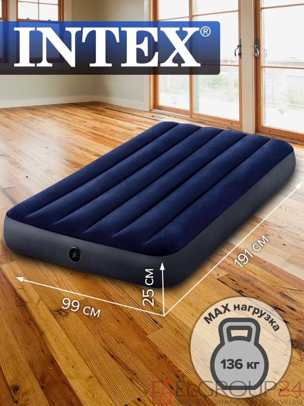Кровать надувная Twin Classic Downy Bed 99х191х25см FB (64757) INTEX 6941057412443 3