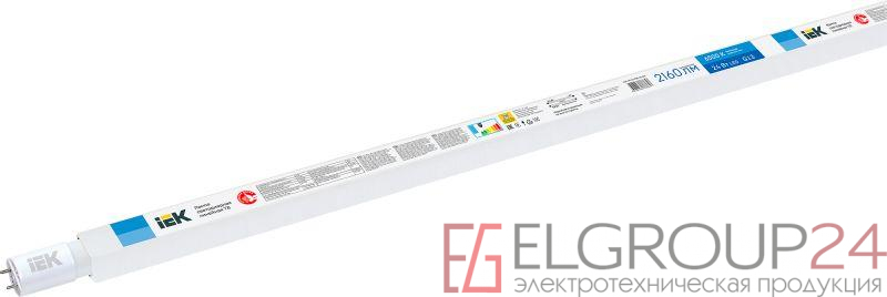Лампа светодиодная T8 24Вт линейная 230В 6500К G13 IEK LLE-T8-24-230-65-G13