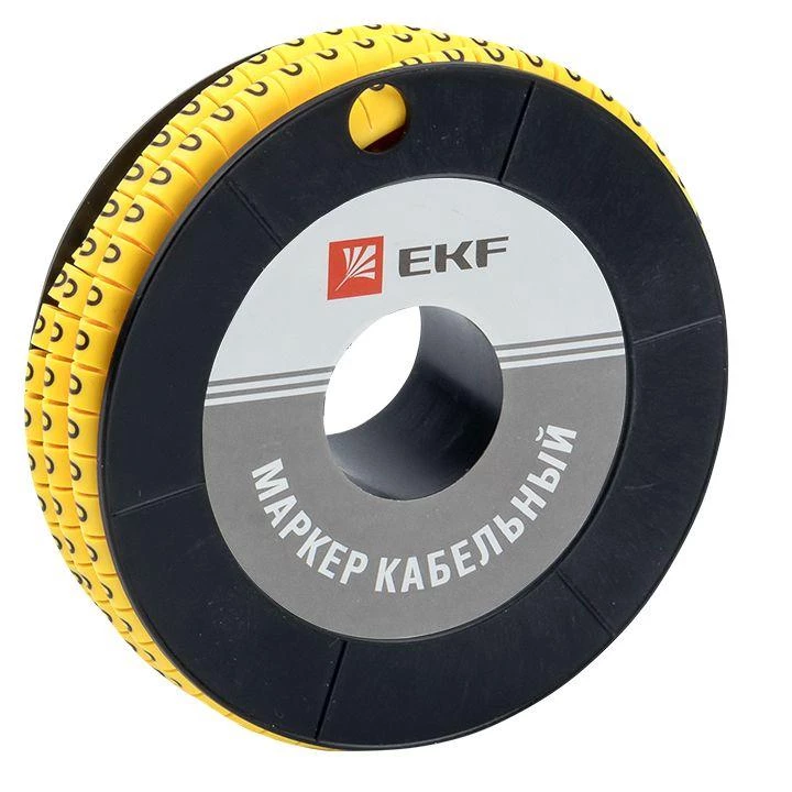 Маркер каб. 2.5кв.мм "0" (ЕС-1) (уп.1000шт) EKF plc-KM-2.5-0