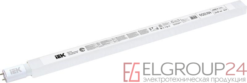 Лампа светодиодная ECO T8 10Вт линейная 230В 6500К G13 IEK LLE-T8-10-230-65-G13