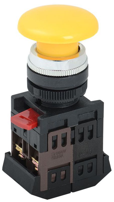 GENERICA Кнопка "Грибок" AEА-22 d22мм 1НО+1НЗ желт.  BBG30-AEA-K05