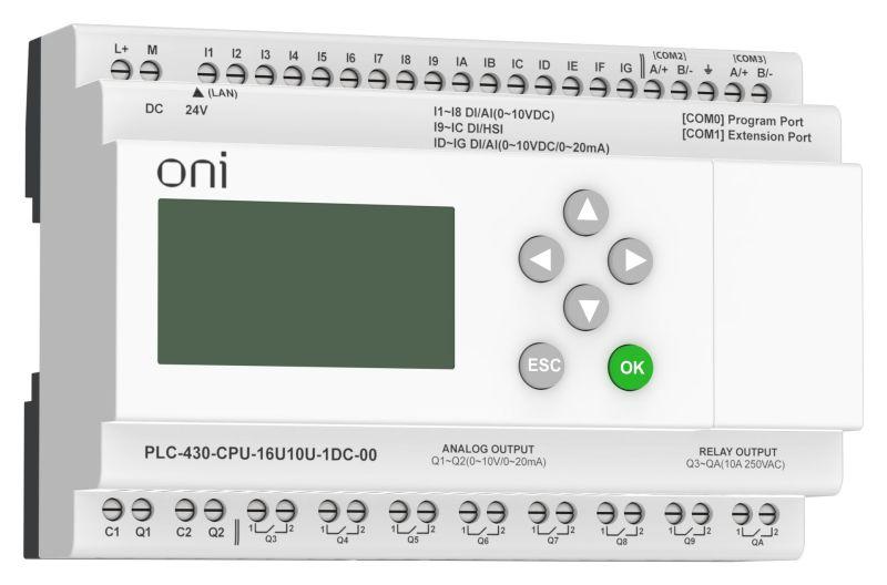 Фото ONI PLC-430-CPU-16U10U-1DC-00